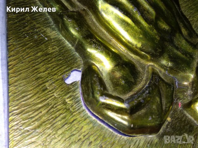 МОЛИТВА Старо РЕЛИГИОЗНО АВТОРСКО МЕДНО ПАНО БАРЕЛЕФ - ХУДОЖЕСТВЕНА РЪЧНА МАЙСТОРСКА ИЗРАБОТКА 42734, снимка 8 - Пана - 43980976