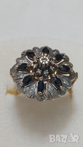 Руски златен пръстен с брилянти, снимка 5 - Пръстени - 40218892