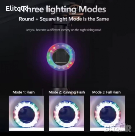 Иновативна соларна задна светлина за велосипед с 3 различни режима, снимка 7 - Други - 52778141