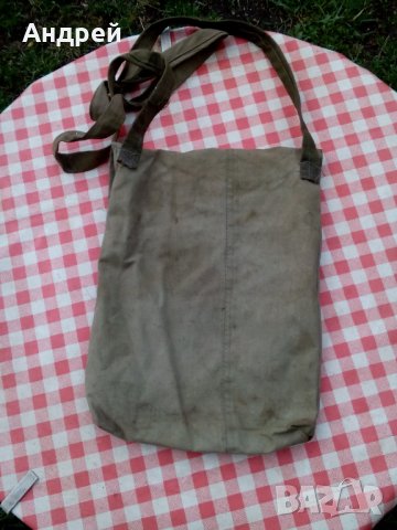 Стара брезентова чанта #5, снимка 6 - Антикварни и старинни предмети - 28731414