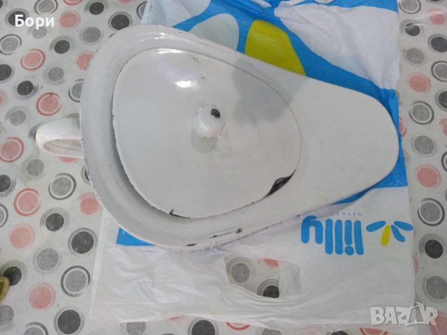 Стара емайлирана подлога с капак, снимка 5 - Други ценни предмети - 38497098