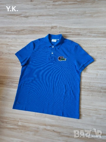 Оригинална мъжка тениска с яка Lacoste, снимка 2 - Тениски - 51428347