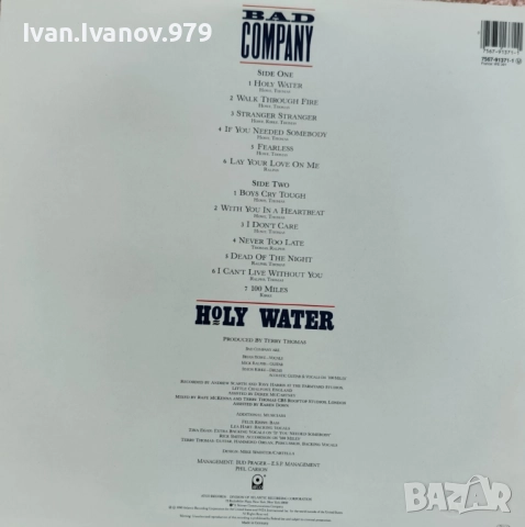 Vinyl (Bad Company - Holy Water), снимка 2 - Грамофонни плочи - 52042890