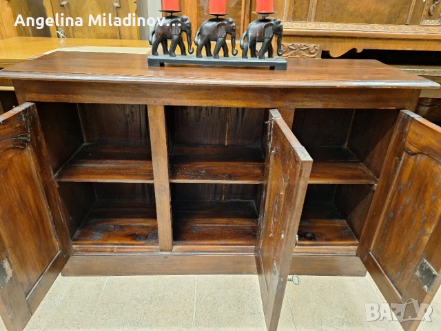 Античен комод, скрин, шкаф орех, снимка 6 - Шкафове - 51318236