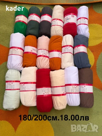 Чаршафи с ластик 100%памук, снимка 2 - Спално бельо - 53008354