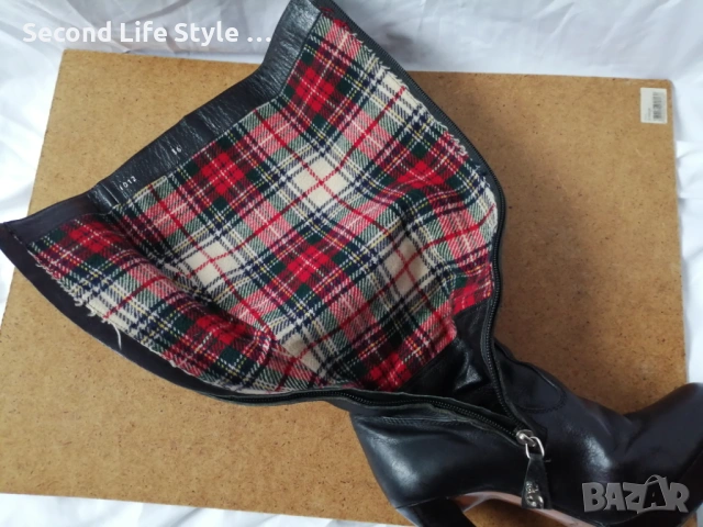 Dsquared2 оригинални ботуши естествена кожа № 36 - с висок ток, платформа, снимка 14 - Дамски ботуши - 53135653