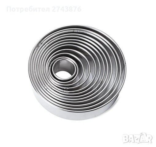  КОМПЛЕКТ МАЛКИ МЕТАЛНИ РИНГОВЕ 12 БРОЯ,НЕРЪЖДАЕМА СТОМАНА, снимка 1