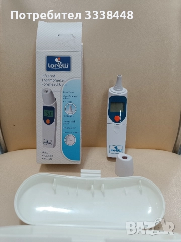 Инфрачервен термометър за уши и чело Lorelli, снимка 2 - Други - 52024612