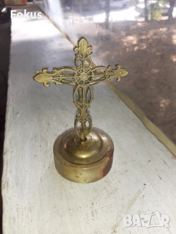 Настолен кръст разпятие религия кръстче, снимка 3 - Антикварни и старинни предмети - 53408583