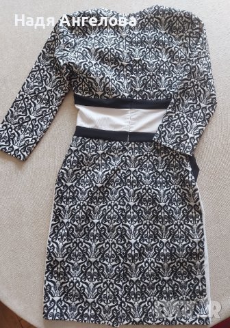 Рокля с 3/4 ръкав, втален силует, 30 лв., снимка 2 - Рокли - 37011987