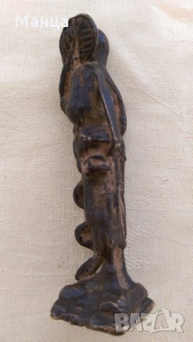Бронзова Египетска фигура, снимка 5 - Антикварни и старинни предмети - 28599849