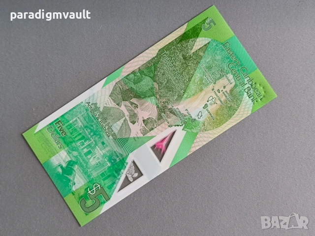 Банкнота - Източни Кариби - 5 долара UNC | 2021г., снимка 3 - Нумизматика и бонистика - 53217757