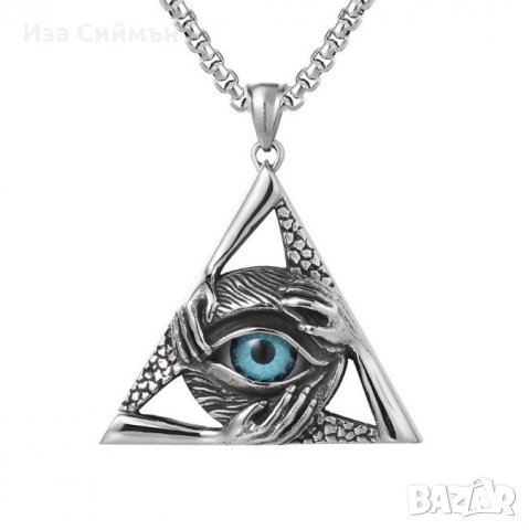 Медальон Всевиждащото око, снимка 3 - Колиета, медальони, синджири - 35596129