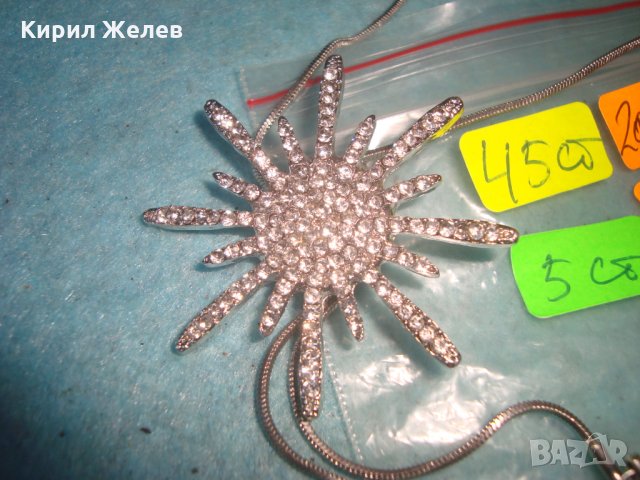 ЗВЕЗДОВИДЕН ПОСРЕБРЕН КРИСТАЛЕН АРТ МОДЕН МЕДАЛЬОН 25177, снимка 10 - Колиета, медальони, синджири - 35233025