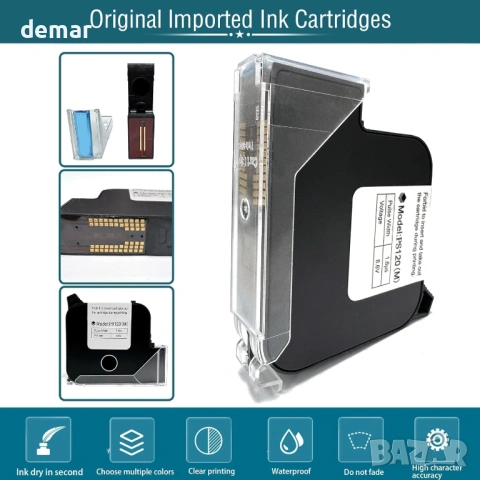 Phezer 1-инчова 72 мл бързосъхнеща мастилена касета за ръчен принтер, снимка 2 - Консумативи за принтери - 53384343