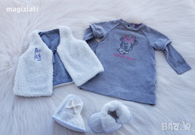 Рокля Мини Маус за бебе 3-6 месеца елек и буйки, снимка 7 - Бебешки рокли - 34954684