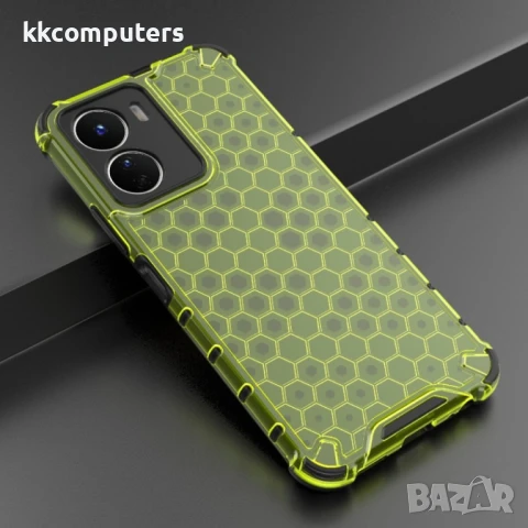 vivo Y16 4G Силиконов Калъф Honeycomb TPU и Протектор, снимка 7 - Калъфи, кейсове - 50741717