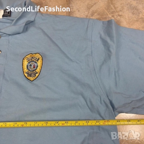 Мъжка поло тениска блуза Designlab Police размер 2XL син цвят , снимка 4 - Блузи - 53204040