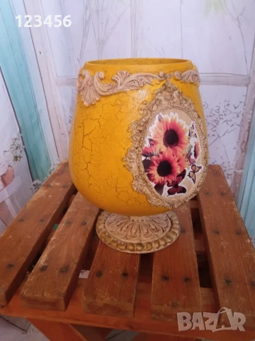 Декорирана стъклена чаша - ваза с подарък , снимка 7 - Вази - 51307164