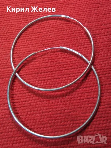 КЛАСИЧЕСКИ СРЕБЪРНИ ОБЕЦИ Тип ОБРЪЧ СРЕБРО 925 ФИНА РЪЧНА ИЗРАБОТКА 33209, снимка 10 - Обеци - 46292866