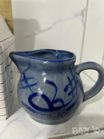 Глазирана керамика Германия 🇩🇪каничка  за сметана/ мляко Винтидж, ръчно изработена  Витринна, снимка 10 - Антикварни и старинни предмети - 47844132