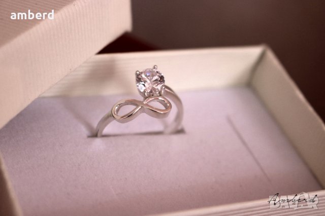 Елегантен сребърен пръстен модел PLR028, снимка 3 - Пръстени - 28855463