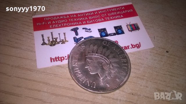 dollar-индианец-4,5см-за колекция-1851, снимка 2 - Колекции - 27497286