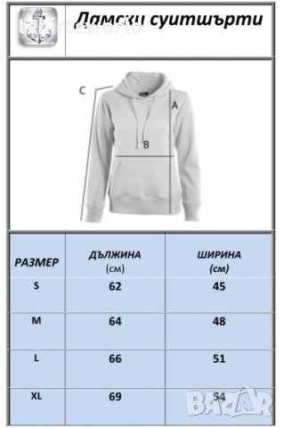 Нов дамски суичър в цвят тъмносин меланж с качулка и джобчета, снимка 4 - Суичъри - 30575170