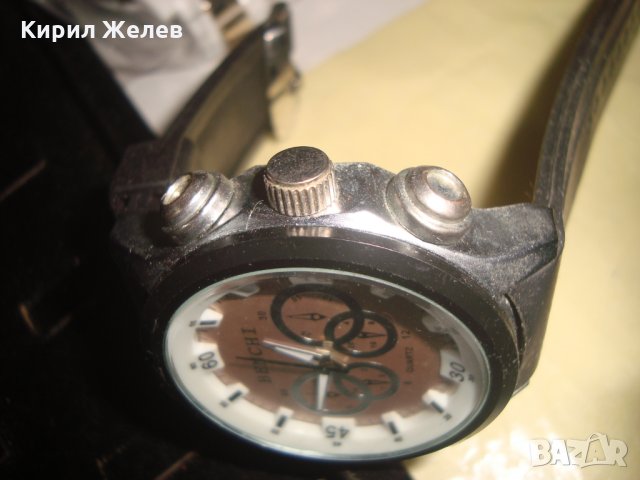 МАСИВЕН МОДЕН КВАРЦОВ ЧАСОВНИК СИЛИКОНОВА КАИШКА 20445, снимка 5 - Мъжки - 32599182