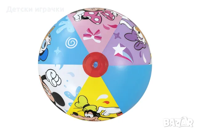 Надуваема плажна топка BESTWAY Mickey & Friends, диаметър 51 см, PVC, цветна, снимка 7 - Надуваеми играчки - 49981652