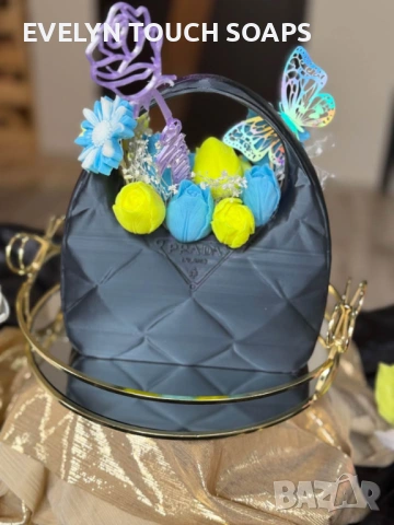 подарък за 8 март 👜 3D принтирани чанти, пълни с ръчно направени цветя, снимка 8 - Козметика за тяло - 53360834