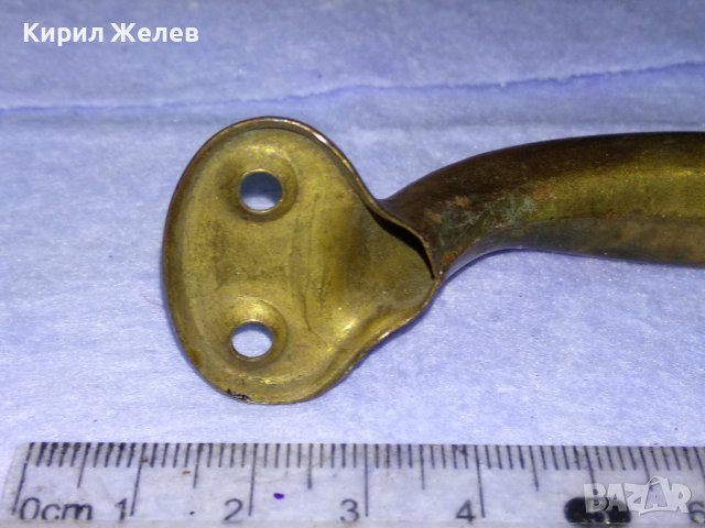 СТАРА МЕСИНГОВА РЕТРО ДРЪЖКА За ЧЕКМЕДЖЕ ШКАФЧЕ ГАРДЕРОБ За ТЕМАТИЧЕН СТАРИНЕН ИНТЕРИОР и Др. 41300, снимка 2 - Антикварни и старинни предмети - 43588064