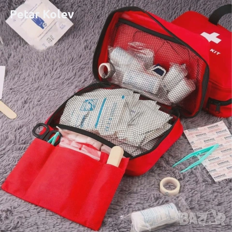 Комплект за първа помощ 173 елемента – Незаменим помощник за пътувания, къмпинг и автомобил, снимка 4 - Пътна помощ - 53455013