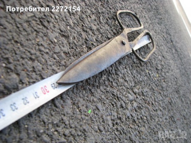 Кована абаджийска ножица, снимка 5 - Антикварни и старинни предмети - 29017158