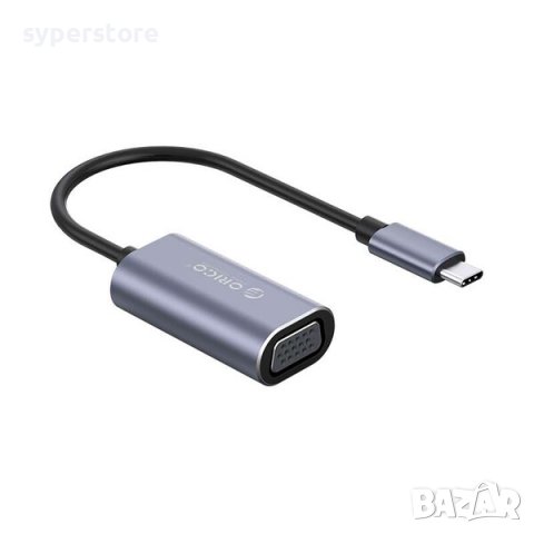 Преходник Адаптер от USB3.1 Type-C Мъжко към VGA Женско 0.15m Orico CTV-G Adapter USB Type C/VGA, снимка 1 - Кабели и адаптери - 39022309