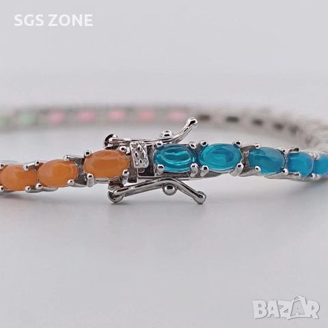 СРЕБЪРНА ГРИВНА С ОПАЛ, снимка 9 - Гривни - 52725496