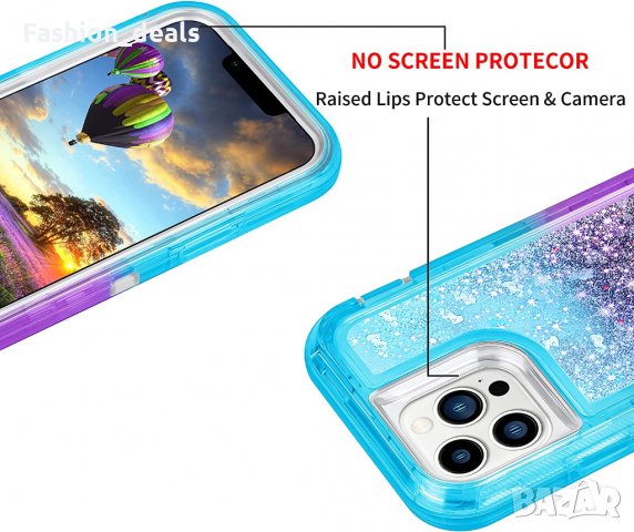 Нов защитен калъф за iPhone 13 Pro 6.1 инча Айфон кейс Брокат Защита Телефон, снимка 3 - Калъфи, кейсове - 37285620