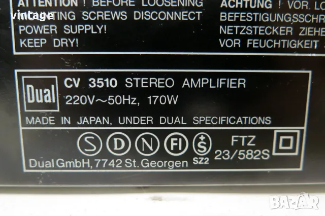 Dual CV 3510, снимка 8 - Ресийвъри, усилватели, смесителни пултове - 48725043
