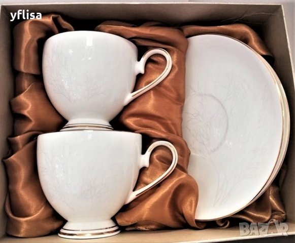 Чаши и комплекти за кафе и чай от костен порцелан, снимка 10 - Подаръци за сватба - 22723819