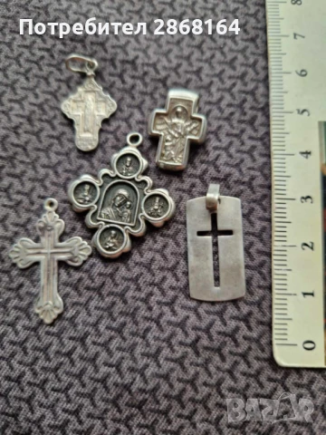 Стари сребърни кръста, снимка 3 - Антикварни и старинни предмети - 50613103
