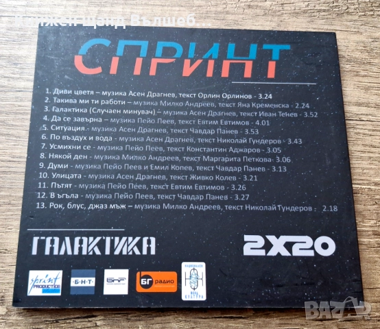 Компакт Дискове - Българска Музика: Спринт - Галактика 2х20 - Digipack CD, снимка 2 - CD дискове - 51538765
