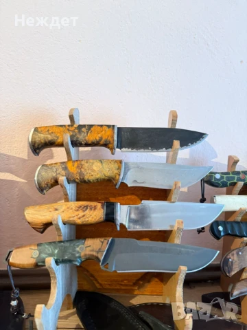 Ножовете са ръчно правени  всеки е от различна стомана и цена.Имат си и кании от 3,5мм телешки бланк, снимка 5 - Ножове - 29145782