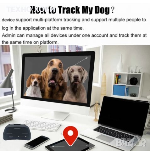 GPS Tracker ДжиПиЕс тракер за ловни кучета и домашни животни нов модел PRO HUNTING DOG водоустойчив, снимка 14 - За кучета - 38105217