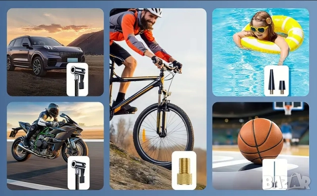 Преносим акумулаторен компресор за гуми, 150 PSI , снимка 11 - Аксесоари и консумативи - 52420169