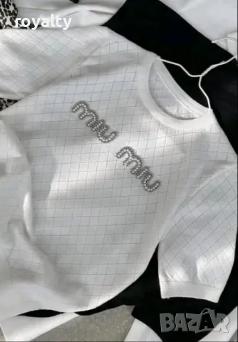 Miu Miu дамски блузи , снимка 3 - Тениски - 49173730