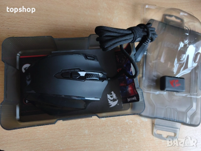 Геймърска мишка Redragon M908 Impact RGB – 12400 DPI, 20 бутона, MMO, снимка 2 - Клавиатури и мишки - 53443489