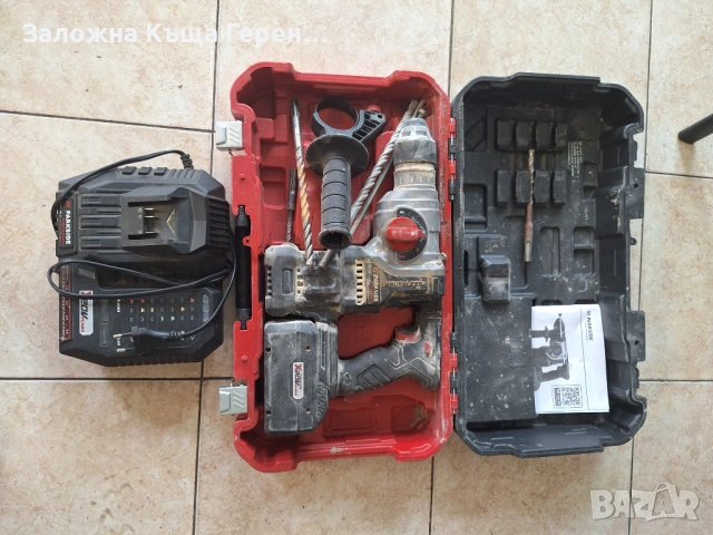 Перфоратор на батерия Parkside PKHAR 20LI, снимка 3 - Други инструменти - 53030989