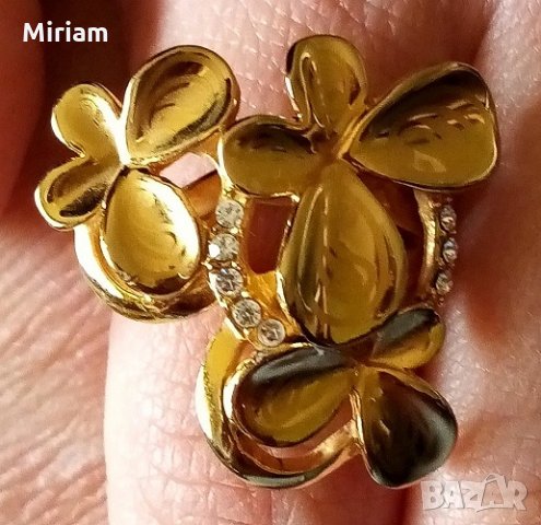 Разкошен пръстен от 14к попълнено злато с цирконии 20 лв., снимка 3 - Пръстени - 28152289