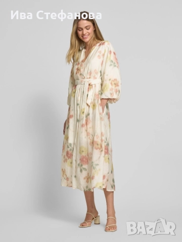 Нова елегантна ежедневна дълга женствена нежна рокля вискоза , снимка 2 - Рокли - 51684381