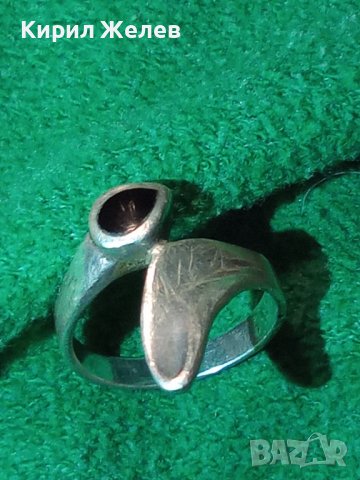 ДИЗАЙНЕРСКИ АРТ СРЕБЪРЕН ПРЪСТЕН с ЧЕРЕН ОНИКС 925 СРЕБРО 73421, снимка 3 - Пръстени - 30376143